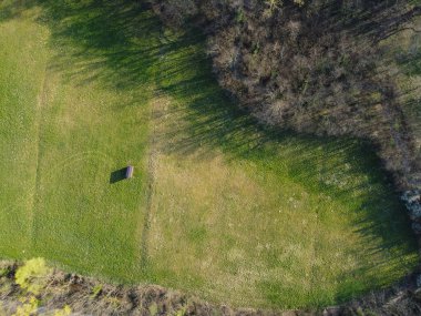 Slovenya 'nın Vipava Vadisi' ndeki Sempasko Sahası 'ndaki Açıklığın Kıyısında Apiary.