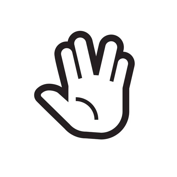 Flaches Design. Greift nach der Hand. Geste der Hand. — Stockvektor