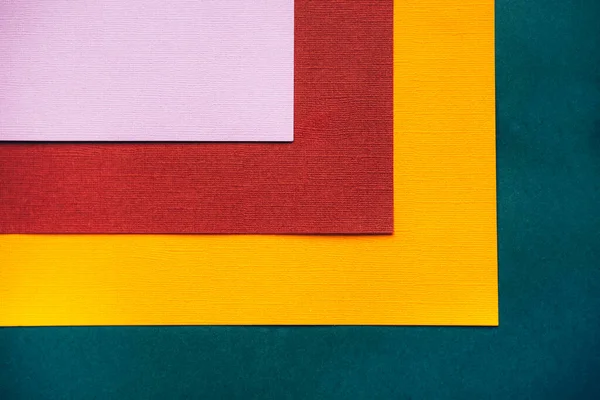 Abstract square background.Dark green, yellow and terracotta. — Stock Photo, Image