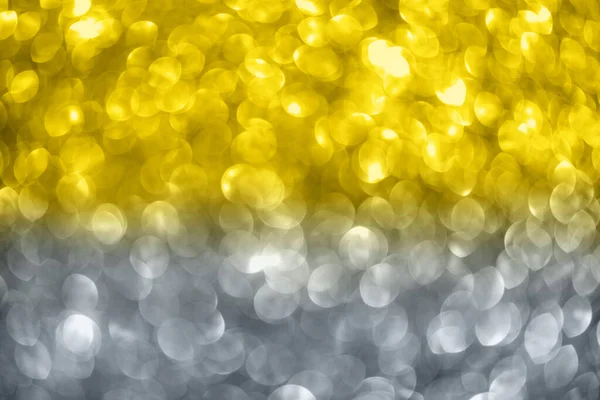 Yellow and gray bokeh abstract light defocused background. — Stock Photo, Image