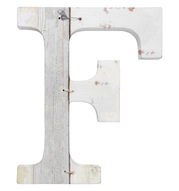 Beyaz arka plan üzerinde izole harf f