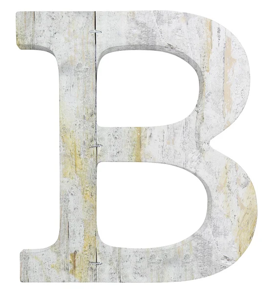 Beyaz arka plan üzerinde izole mektup b