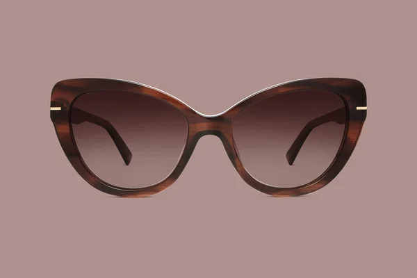 Solglasögon Makulerad Plast Transparent Ram Och Grå Polariserade Linser Isolerad — Stockfoto