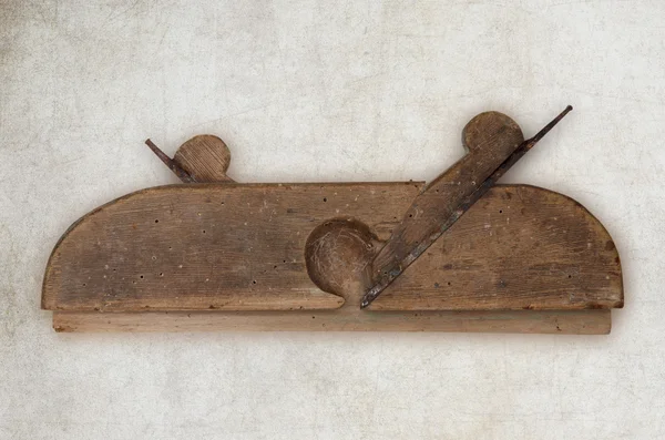 Velho carpinteiro ferramenta plaina, isolado — Fotografia de Stock