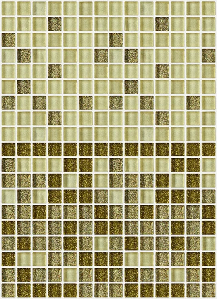 Tile mosaic square decorated with glitter golden texture background — Stock Photo, Image