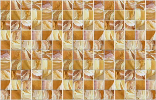 Kleine quadratische Marmorfliesen mit Farbeffekten — Stockfoto
