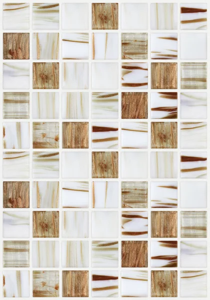 Piccole piastrelle quadrate in marmo con effetti di colore beige — Foto Stock