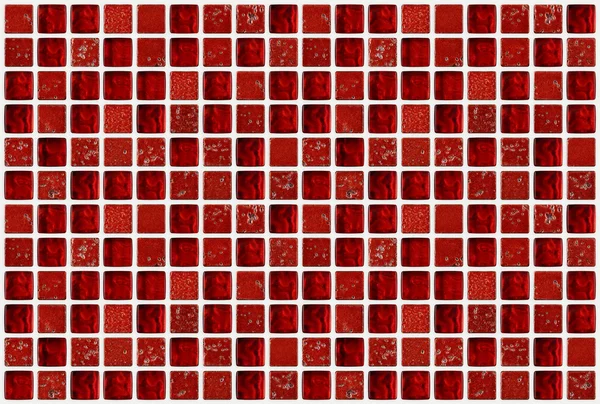 Små fyrkantiga marmorkakel med röd färgeffekter — Stockfoto