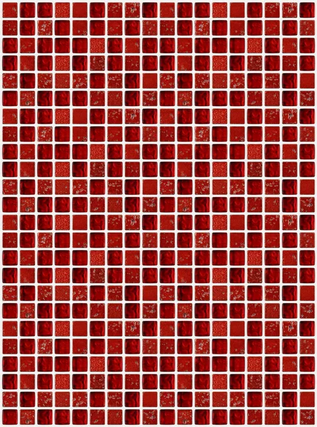 Small marble square tiles with red color effects