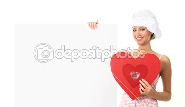 Şef kadın kalp şekli işaretiyle gösterilen