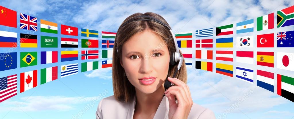 Call center operator international contact