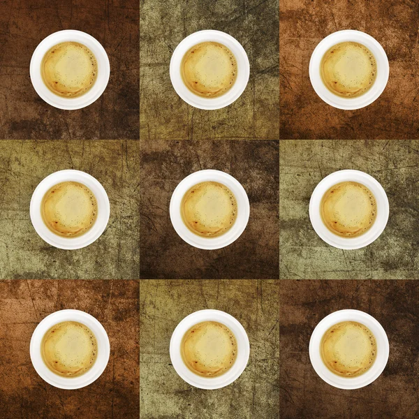 Tazza di caffè con sfondi colorati — Foto Stock