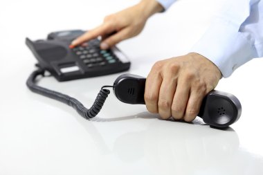 El ofis telefon üstünde okul sırası ile