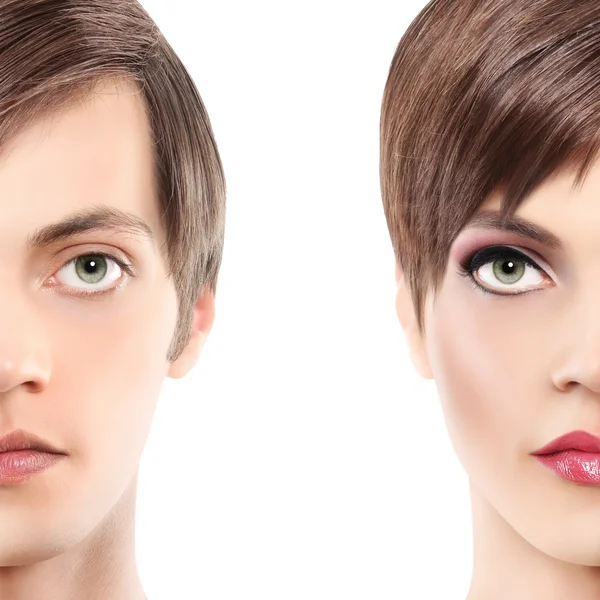 portre yarı kadın yarı erkek, androjenlik kavramı