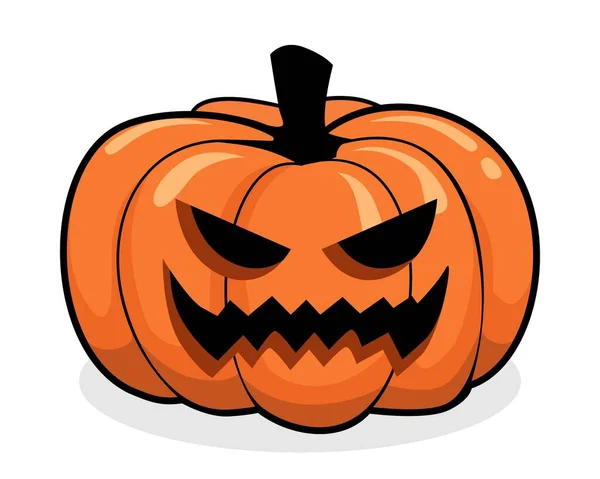 Halloween Pompoen Cartoon Griezelige Illustraties Vector — Stockfoto