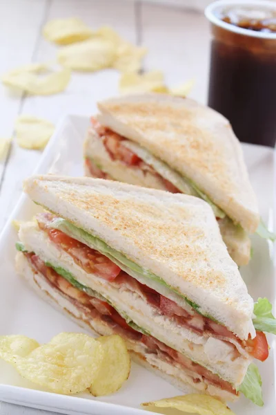 Club sandwich posiłek — Zdjęcie stockowe