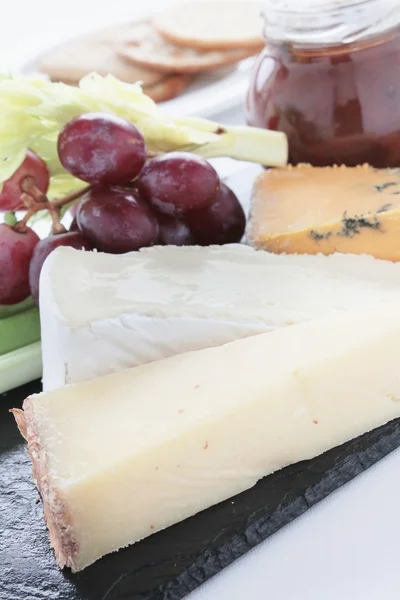 Seleção de queijo close-up — Fotografia de Stock