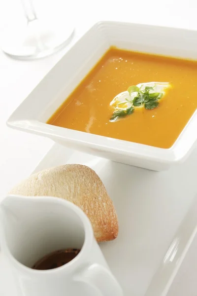 Entrada de aperitivo de sopa fresca — Fotografia de Stock
