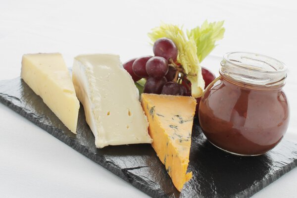 cheese selection closeup