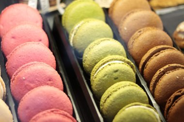 lezzetli macaroons tatlılar
