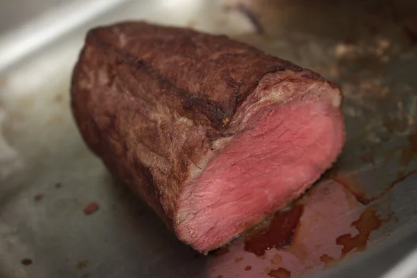 Bife jantar closeup — Fotografia de Stock