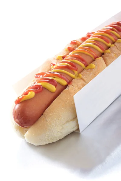 Hot dog in bun — Stock Photo, Image