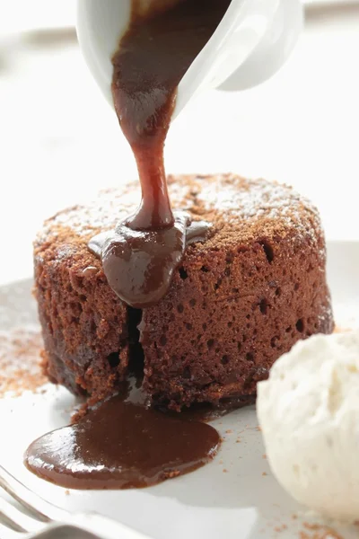 Torta fondente al cioccolato — Foto Stock