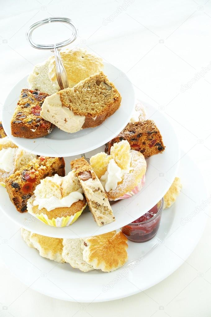 Afternoon tea cakes selection