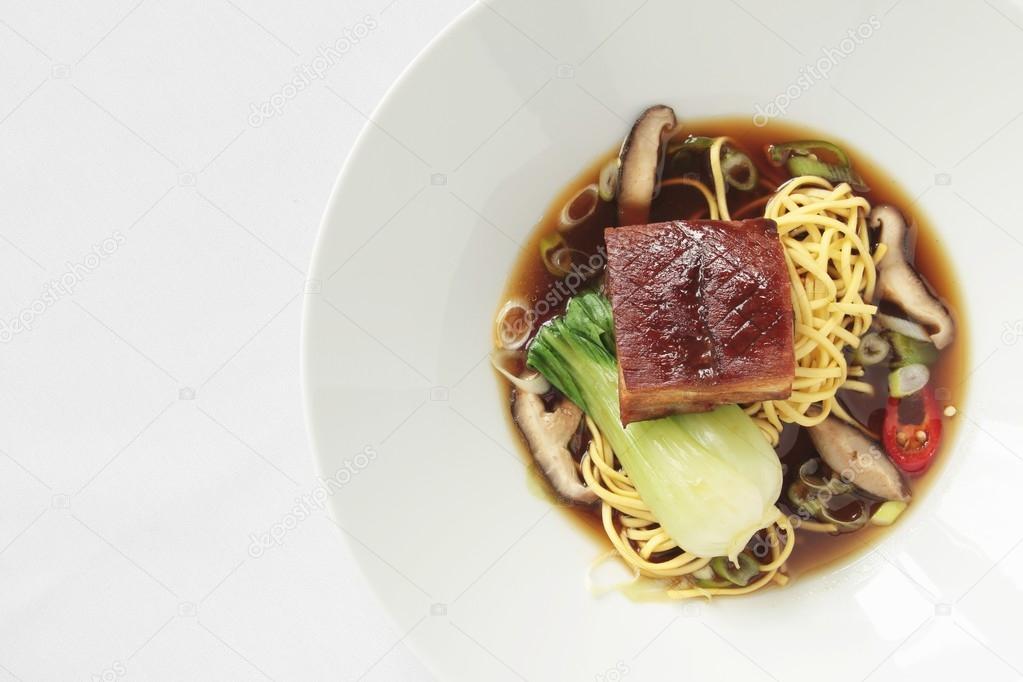 pork noodles meal