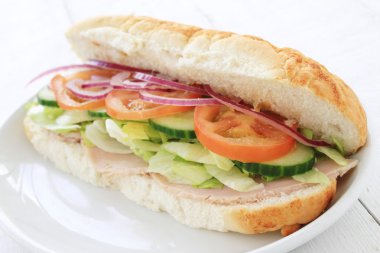 ham salad sub sandwich baton clipart