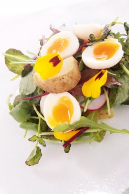 Bıldırcın yumurta salatası patates