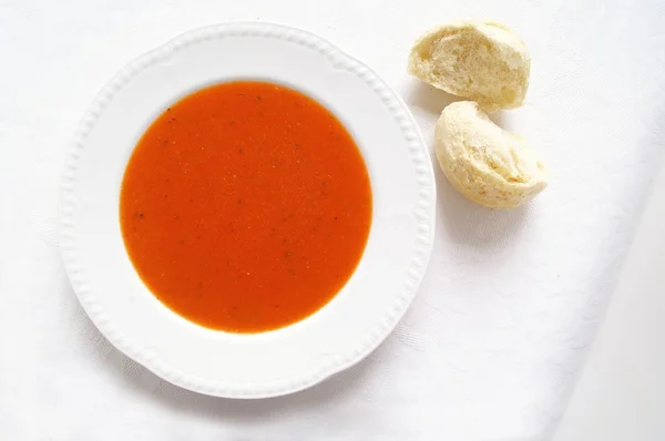 Fresh tomato soup — Stock Photo, Image