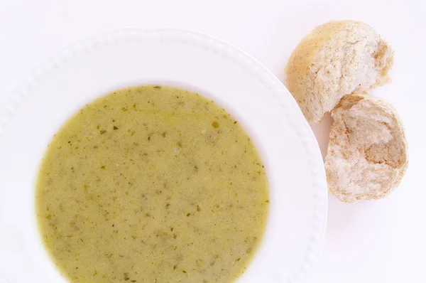 Sopa de brócolis fresca — Fotografia de Stock