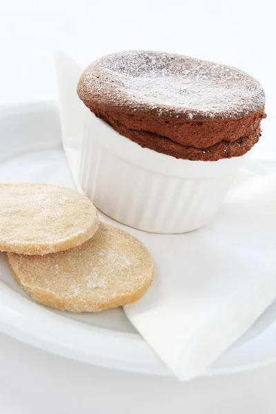 Soufflé al cioccolato al forno — Foto Stock