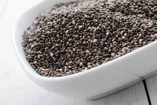 Chia seeds in dish — Stock Photo, Image