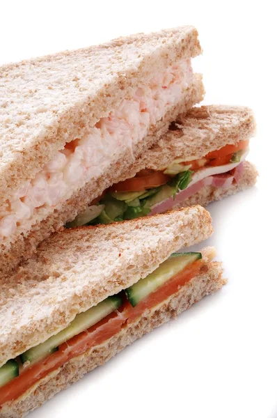 Selection of cut sandwiches — Stock Photo, Image