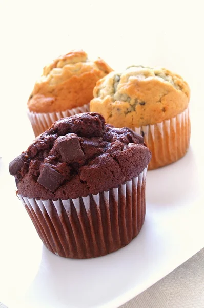 Muffins deliciosos frescos — Fotografia de Stock