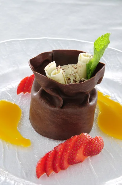 Шоколадный десерт — стоковое фото