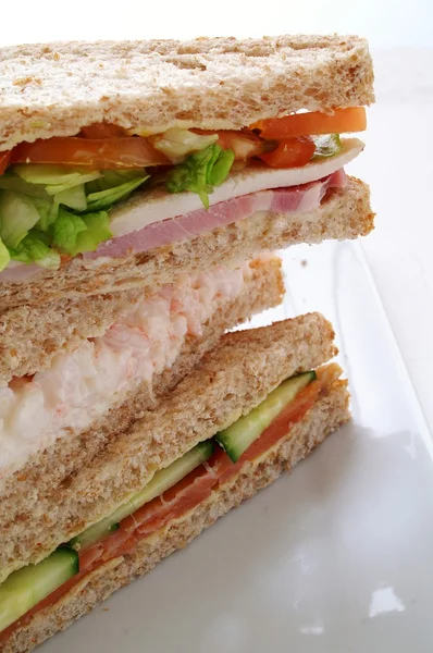 Tasty Fresh made sandwiches — Stock Photo, Image