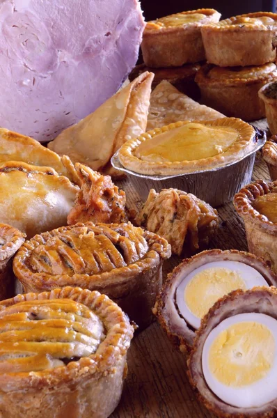 Pies ham and pastries — Stock Photo, Image