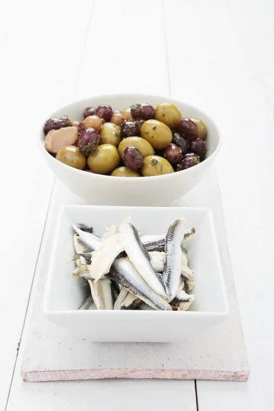 Antipasto tapas selectie — Stockfoto