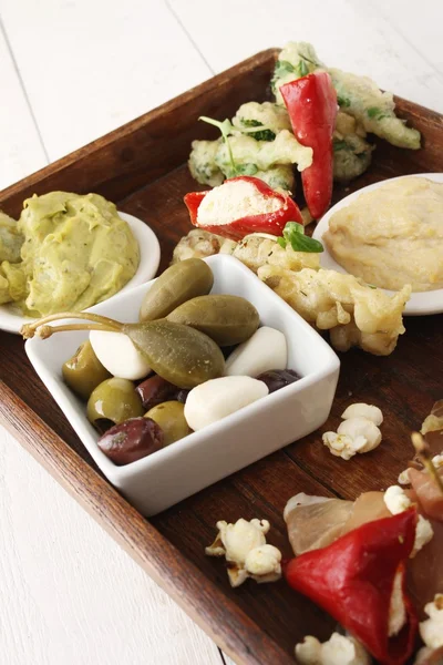 Contemporary tapas platter Stock Picture