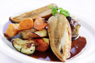 kaplama tavuk akşam yemeği yemek