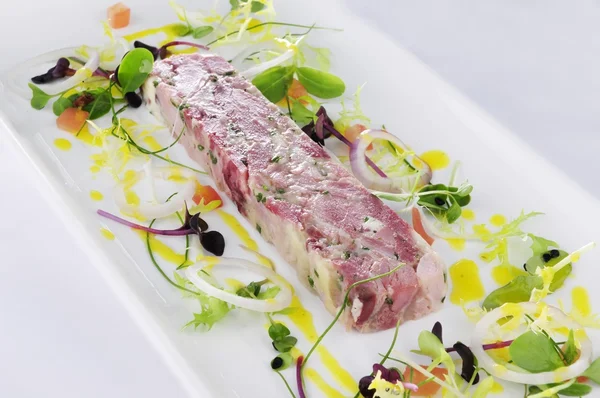 Előkészített terrine pástétom — Stock Fotó