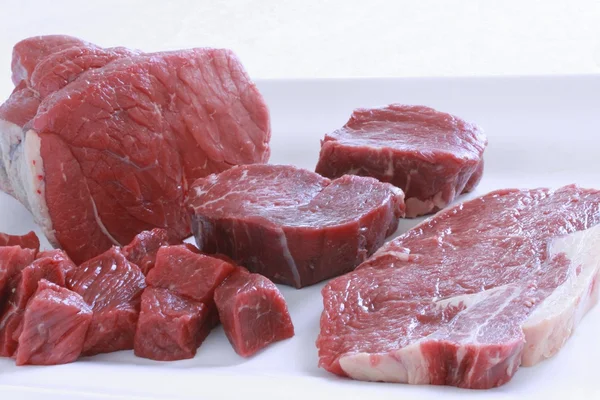 Raw beef cuts — Stock Photo, Image