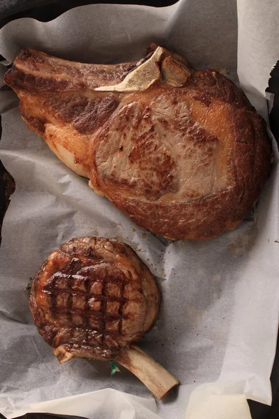 Plated steak meal dinner — Stock Photo, Image