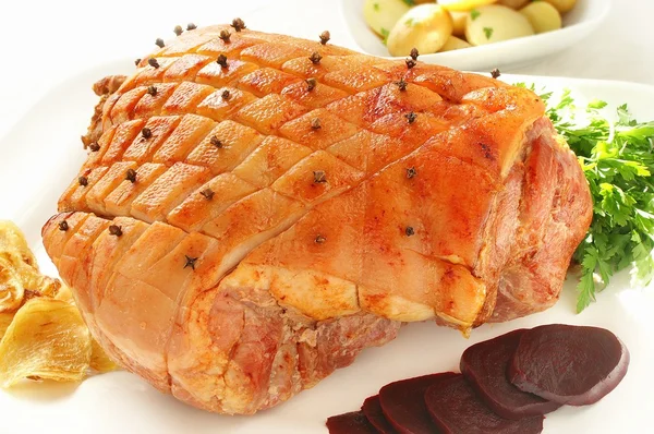 Refeição de jantar de porco banhado — Fotografia de Stock