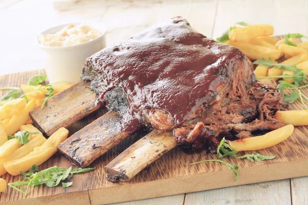 Beef ribs in bbq sauce — Stock Photo, Image