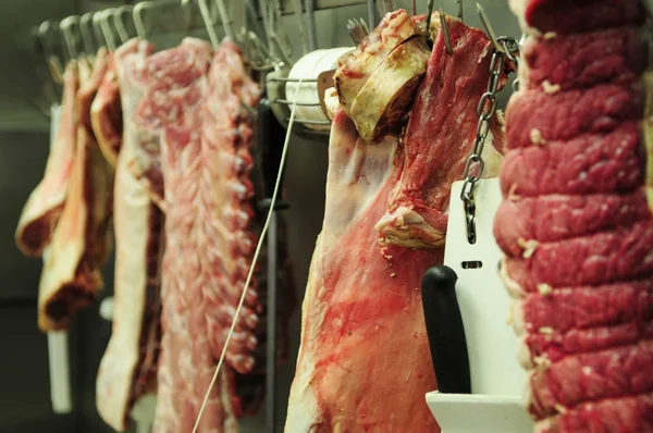 Butchering meat closeup — Stock Photo, Image