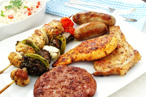 Sélection de viande barbecue — Photo